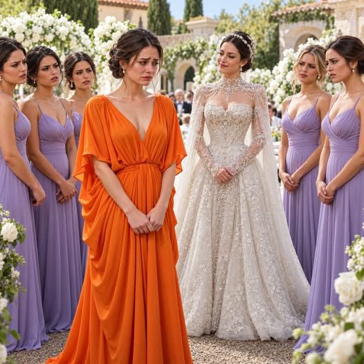 Auf der Hochzeit meiner Schwester bekamen die anderen fünf Brautjungfern wunderschöne lavendelfarbene Kleider. Nur mir drückte sie ein grellorangefarbenes Kleid in die Hand – drei Nummern zu groß.